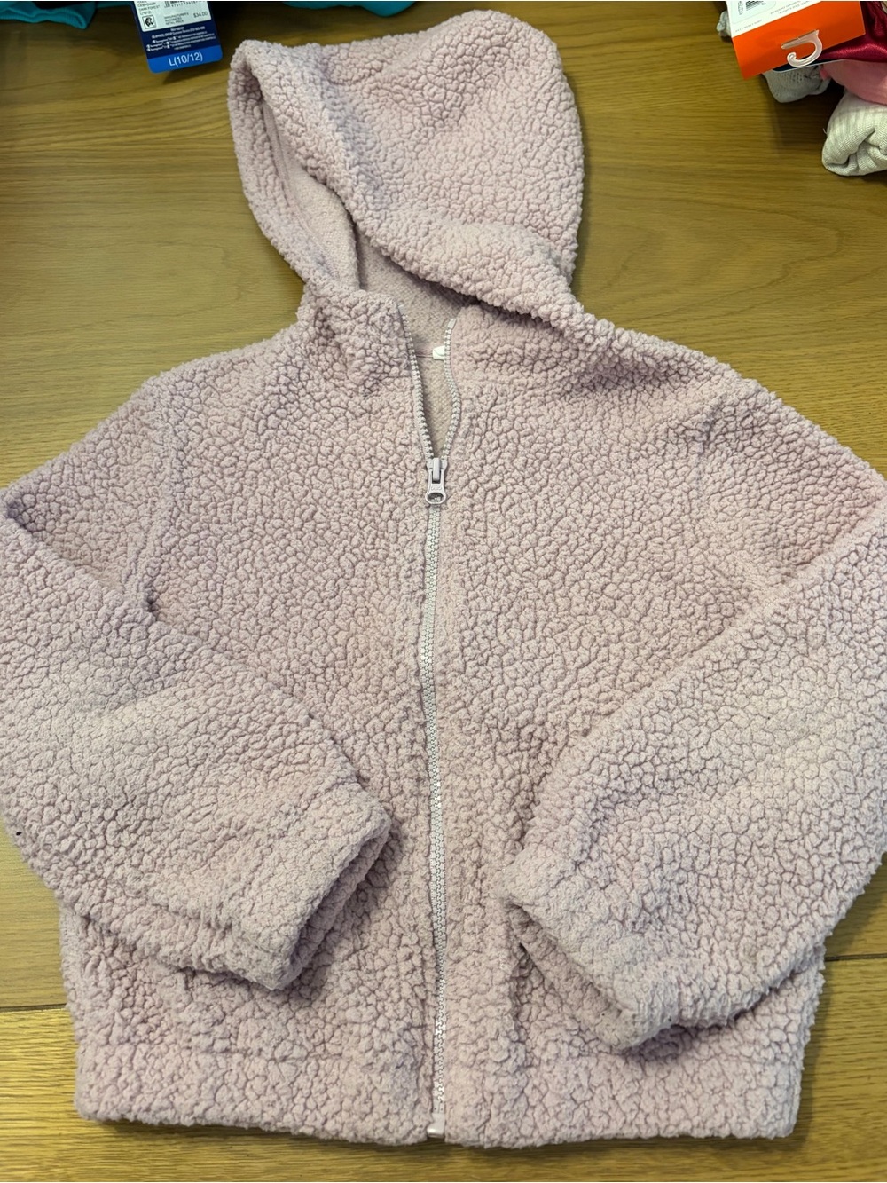 3 for $12 Girls Sherpa Hooded Zip Jacket